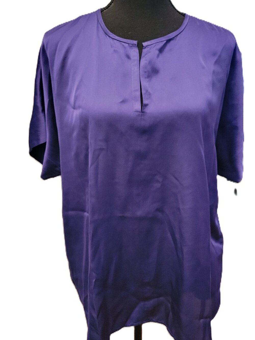 Eileen Fisher Purple Silk Batwing Tunic - S/P